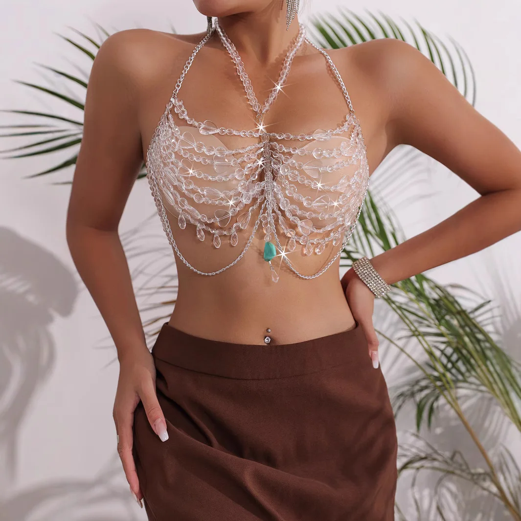 Ladies Body Chain Multi-layer Waterdrop Shoulder Chain Sexy Hollow Out Streetwear Beach Dance Party Club Festival Performance
Ladies Body Chain Multi-layer Waterdrop Shoulder Chain Sexy Hollow Out Streetwear Beach Dance Party Club Festival Performance