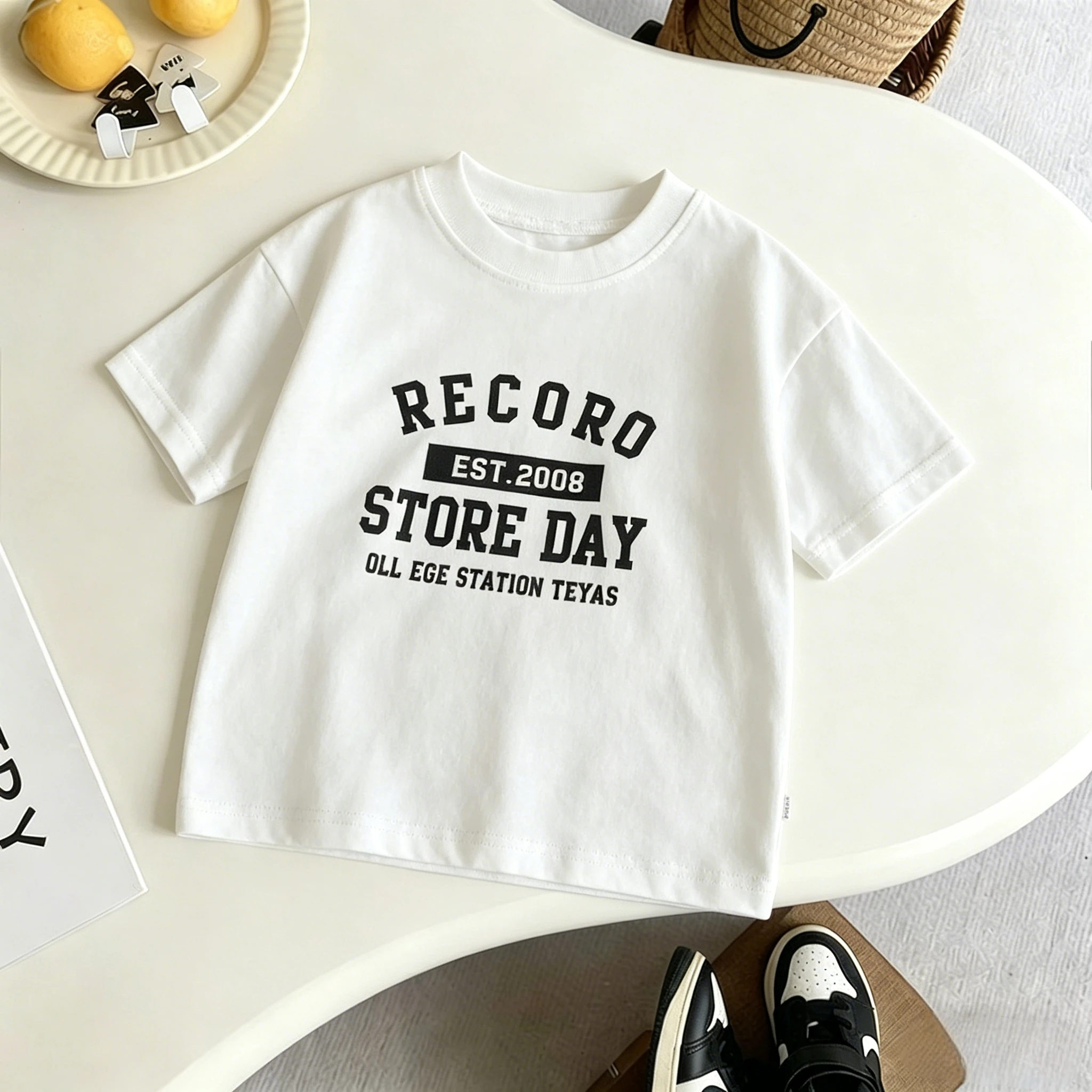 Little Kids Minimalist Print Short Sleeve T Shirt Boys Girls Cotton Summer Tee Simple Record Store Day Graphic Fashion Clothing
Little Kids Minimalist Print Short Sleeve T Shirt Boys Girls Cotton Summer Tee Simple Record Store Day Graphic Fashion Clothing