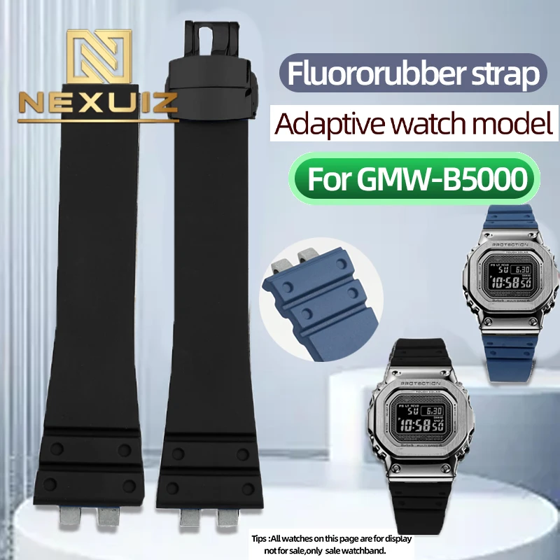 Black Blue Concave-Convex joint Fluororubber Watch Band For Casio GMW-B5000 GM-B2100 MRG-B5000 Watchstrap Modify Men's Strap
Black Blue Concave-Convex joint Fluororubber Watch Band For Casio GMW-B5000 GM-B2100 MRG-B5000 Watchstrap Modify Men's Strap