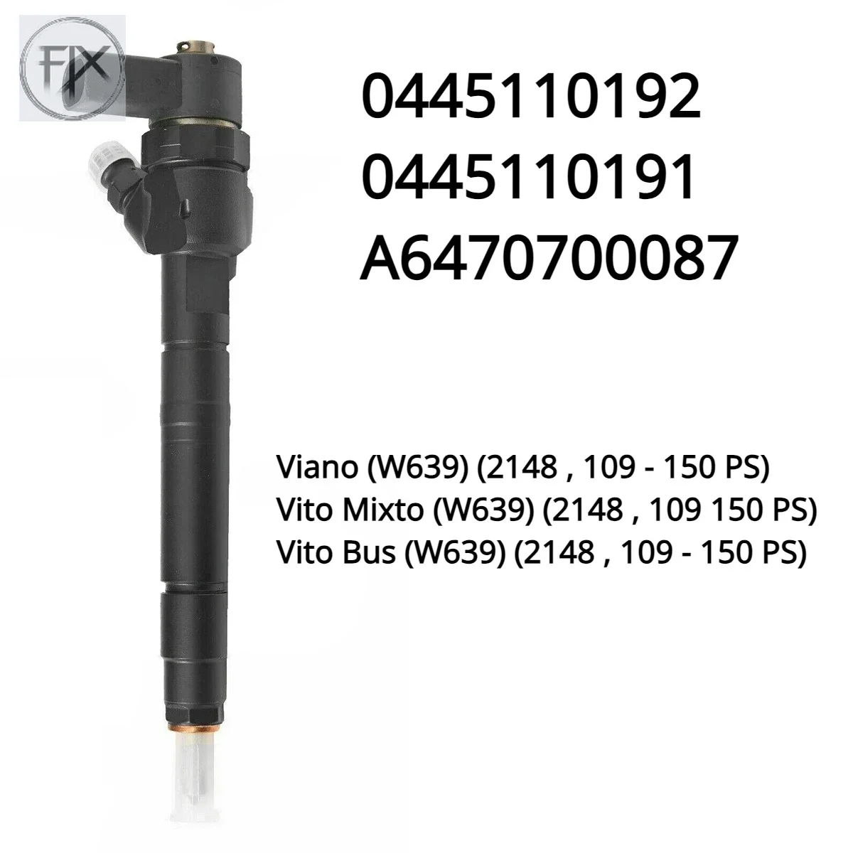 For Mercedes Benz Vito Viano W639 2.2CDI Diesel 0445110192 A6470700087 0445110191 New Diesel Fuel Injector
For Mercedes Benz Vito Viano W639 2.2CDI Diesel 0445110192 A6470700087 0445110191 New Diesel Fuel Injector