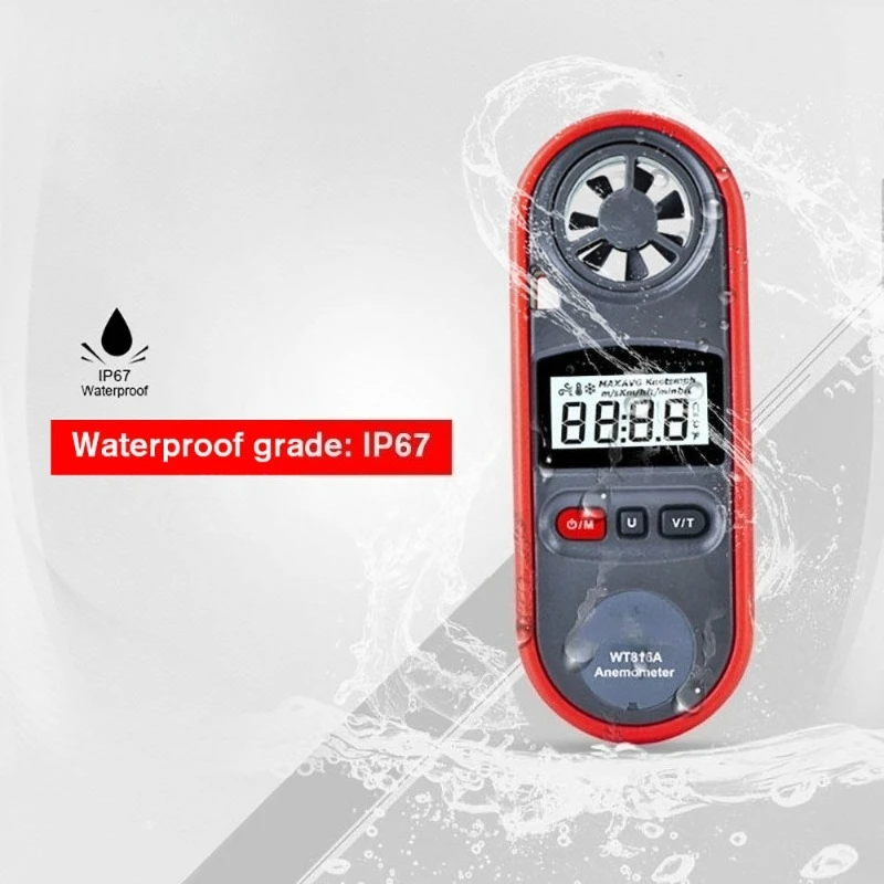 GT8163 WT816A Mini Handheld Wind Speed and Temperature Meter IP67 Waterproof and Dustproof Wind Meter
GT8163 WT816A Mini Handheld Wind Speed and Temperature Meter IP67 Waterproof and Dustproof Wind Meter