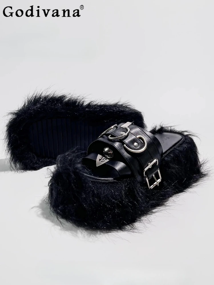 Y2k Subculture Japanese Original Platform Muffin Shoes Fashion Sweet Cool Hot Girl Punk Style Daily Versatile Fluffy Slippers
Y2k Subculture Japanese Original Platform Muffin Shoes Fashion Sweet Cool Hot Girl Punk Style Daily Versatile Fluffy Slippers