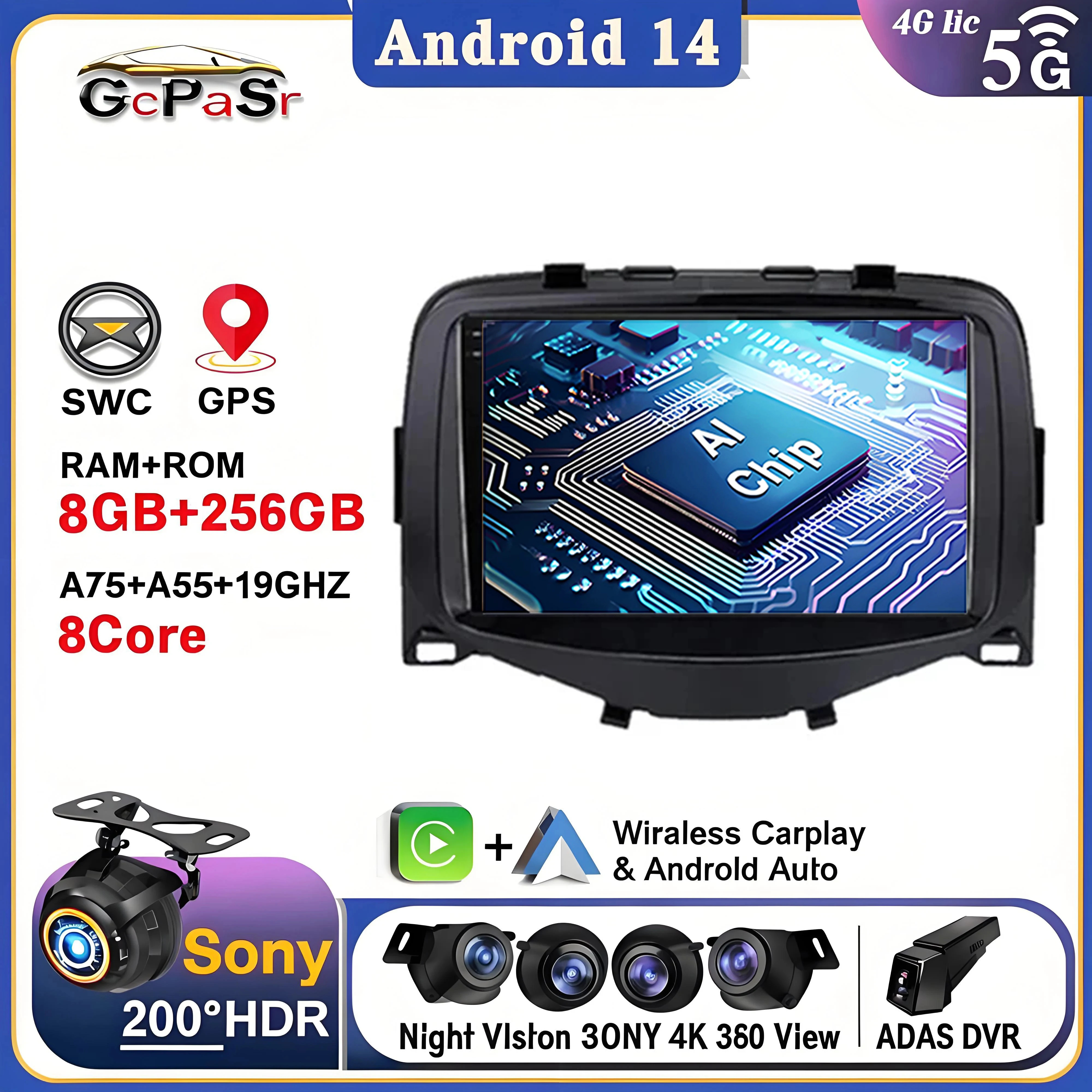 Auto Radio Android14 For Toyota Aygo For Peugeot 108 For Citroen C1 2016 - 2020 Multimedia Car Player GPS Navigation NO 2DIN DVD
Auto Radio Android14 For Toyota Aygo For Peugeot 108 For Citroen C1 2016 - 2020 Multimedia Car Player GPS Navigation NO 2DIN DVD
