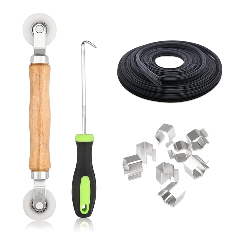 11 Pcs Screen Repair Kit, Screen Roller Tool With Bearing, 65FT Screen Spline 8Pcs Screen Clips And Spline Removal Hook
11 Pcs Screen Repair Kit, Screen Roller Tool With Bearing, 65FT Screen Spline 8Pcs Screen Clips And Spline Removal Hook