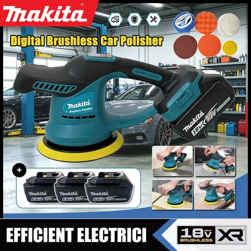 Makita Cordless Car Polisher 125mm Brushless Digital Display Polishing Machine For Auto Detailing Waxing
Makita Cordless Car Polisher 125mm Brushless Digital Display Polishing Machine For Auto Detailing Waxing