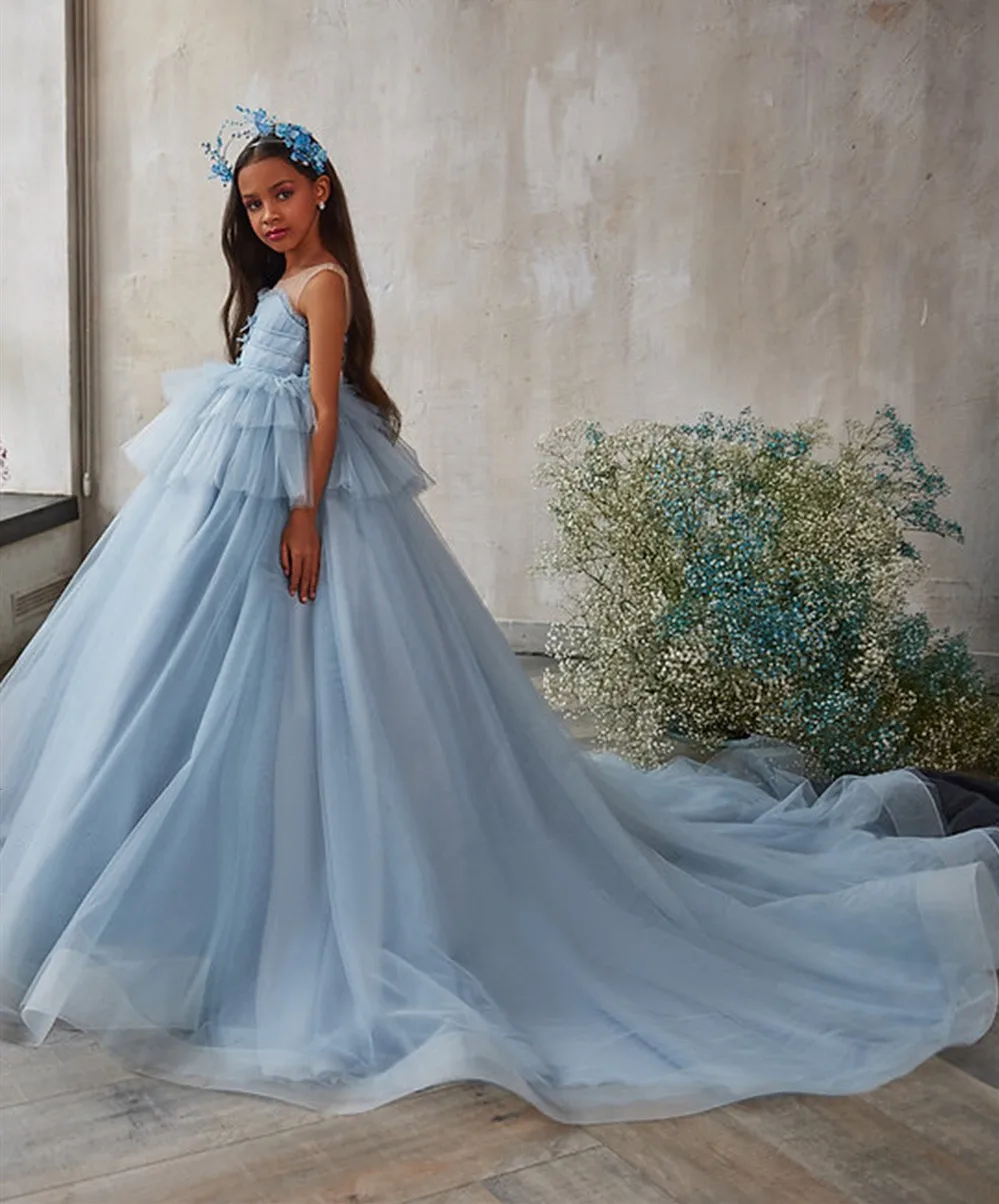 Blue Kids Flower Girl Dresses Puffy Princess Dress Tulle Layers First Communion Dresses Fluffy Girl Dress
Blue Kids Flower Girl Dresses Puffy Princess Dress Tulle Layers First Communion Dresses Fluffy Girl Dress