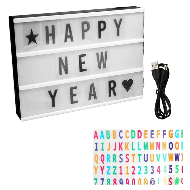 Cinema Light Box Personalized Neon Signs, Warm White Leds Lightbox With Letters, Numbers, Symbols
Cinema Light Box Personalized Neon Signs, Warm White Leds Lightbox With Letters, Numbers, Symbols