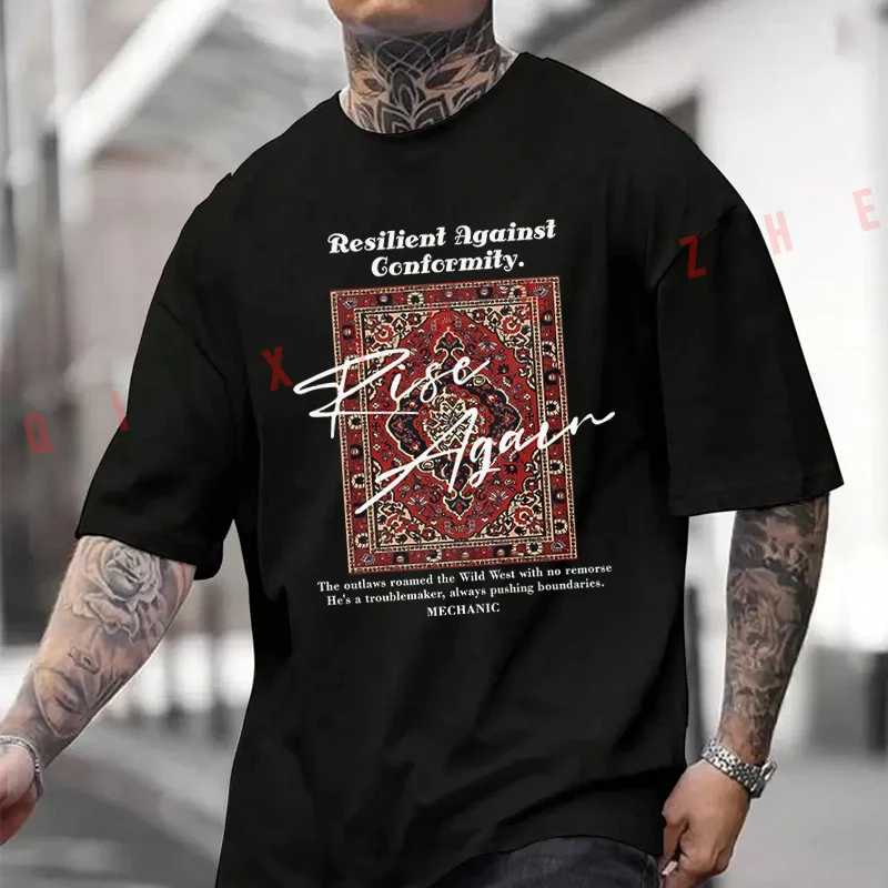 Rise Again Print Motorcycle Printed T-Shirt Men's Fashion Short Sleeve Exquisite Design Essential Top Tees
Rise Again Print Motorcycle Printed T-Shirt Men's Fashion Short Sleeve Exquisite Design Essential Top Tees