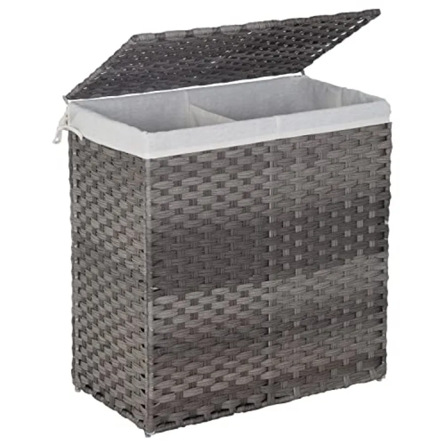 Laundry Basket Handwoven Laundry Hamper/ Foldable Rattan Laundry Hamper With Lid2 Removable Liner Bags and 6 Bags Clothes Bathr
Laundry Basket Handwoven Laundry Hamper/ Foldable Rattan Laundry Hamper With Lid2 Removable Liner Bags and 6 Bags Clothes Bathr