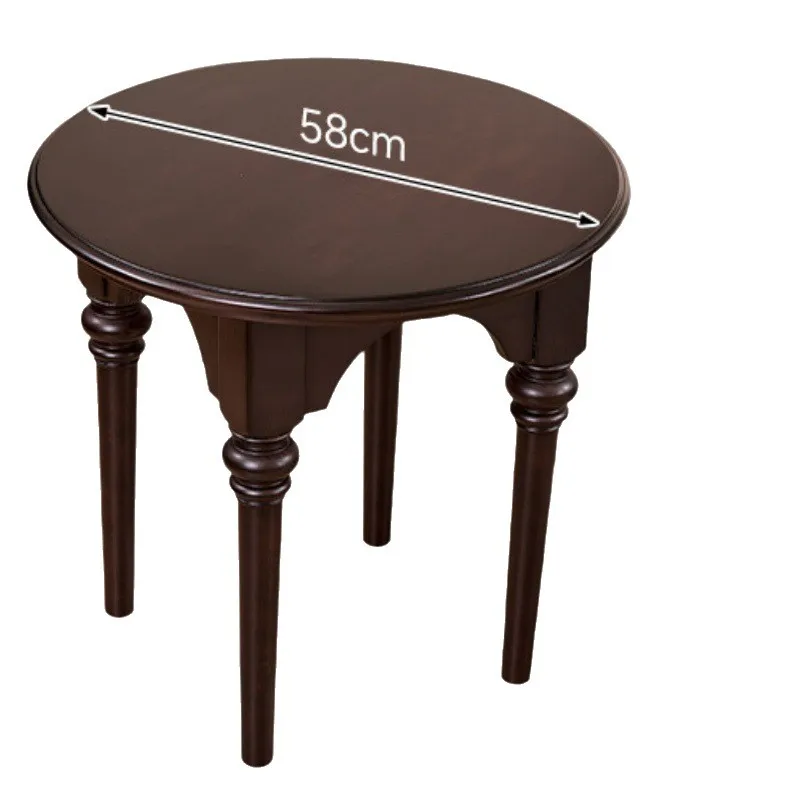 French retro small coffee table American solid wood round edge table living room sofa
French retro small coffee table American solid wood round edge table living room sofa