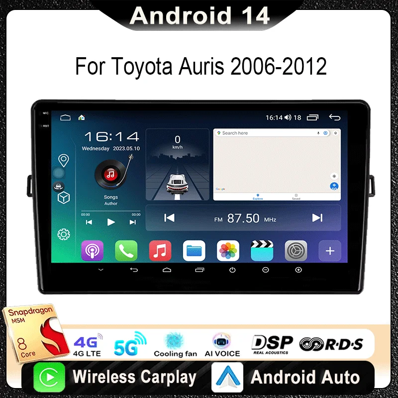 For Toyota Auris 1 E150 2006 - 2012 Car Radio Multimedia Video Player Navigation Stereo GPS Android 14 wireless Carplay DSP WIFI
For Toyota Auris 1 E150 2006 - 2012 Car Radio Multimedia Video Player Navigation Stereo GPS Android 14 wireless Carplay DSP WIFI