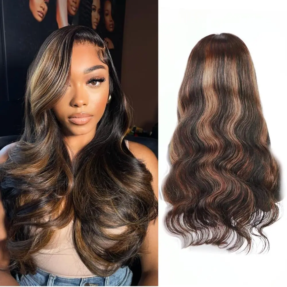 13x6 Ombre Lace Front Wig Human Hair Highlight 180% Density 1B/30 Body Wave HD Transparent Lace Frontal Wig for Women 20Inch
13x6 Ombre Lace Front Wig Human Hair Highlight 180% Density 1B/30 Body Wave HD Transparent Lace Frontal Wig for Women 20Inch
