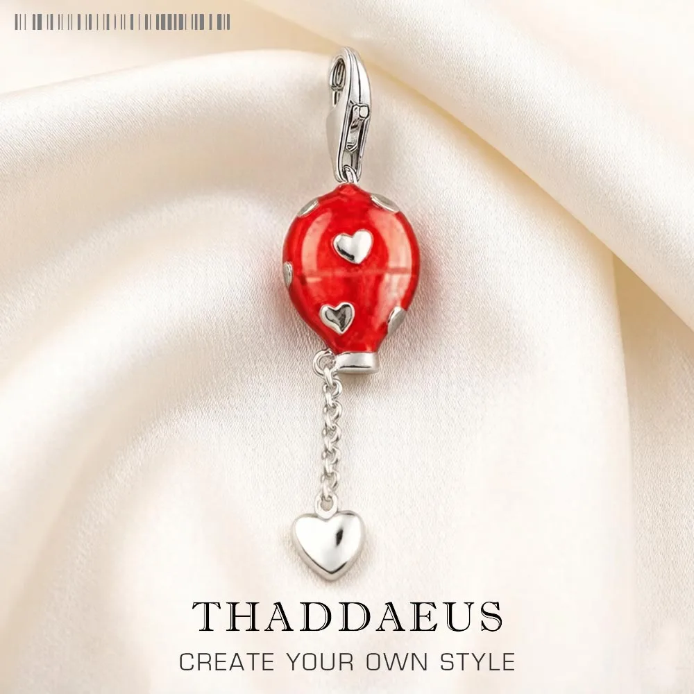 Red Hot Air Balloon & Heart Charm Pendant Spring 925 Sterling Silver Romantic Gift For Women Jewelry
Red Hot Air Balloon & Heart Charm Pendant Spring 925 Sterling Silver Romantic Gift For Women Jewelry