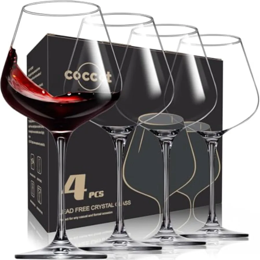 Red Wine Glasses Set of 4 Hand Blown Italian Style Burgundy Wine Glasses Lead-Free Premium Glass [23 oz/650ml 4 Pack
Red Wine Glasses Set of 4 Hand Blown Italian Style Burgundy Wine Glasses Lead-Free Premium Glass [23 oz/650ml 4 Pack