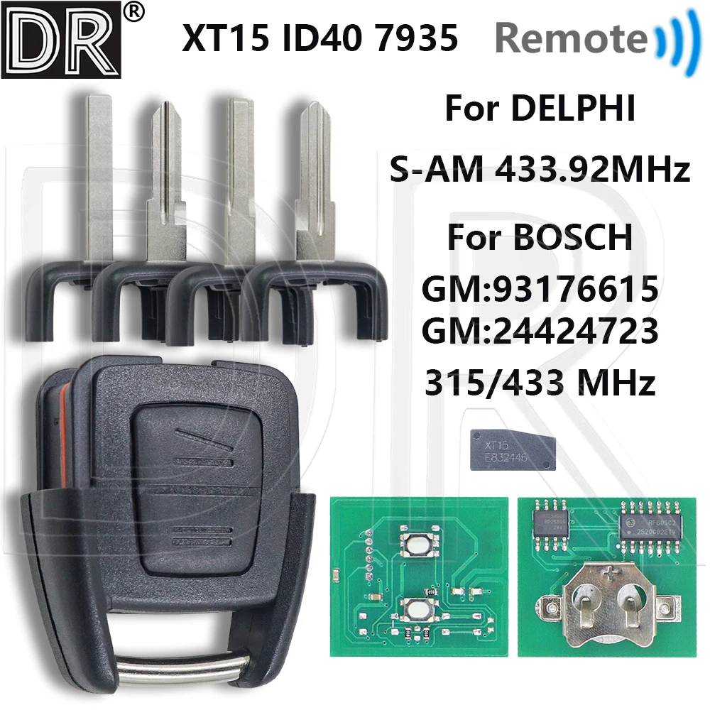 Great ID40 315/433Mhz 93176615 Car Remote Control Key For Bosch/Delphi Opel Zafira A Holden Astra G F Combo C Omega B Vectra B
Great ID40 315/433Mhz 93176615 Car Remote Control Key For Bosch/Delphi Opel Zafira A Holden Astra G F Combo C Omega B Vectra B