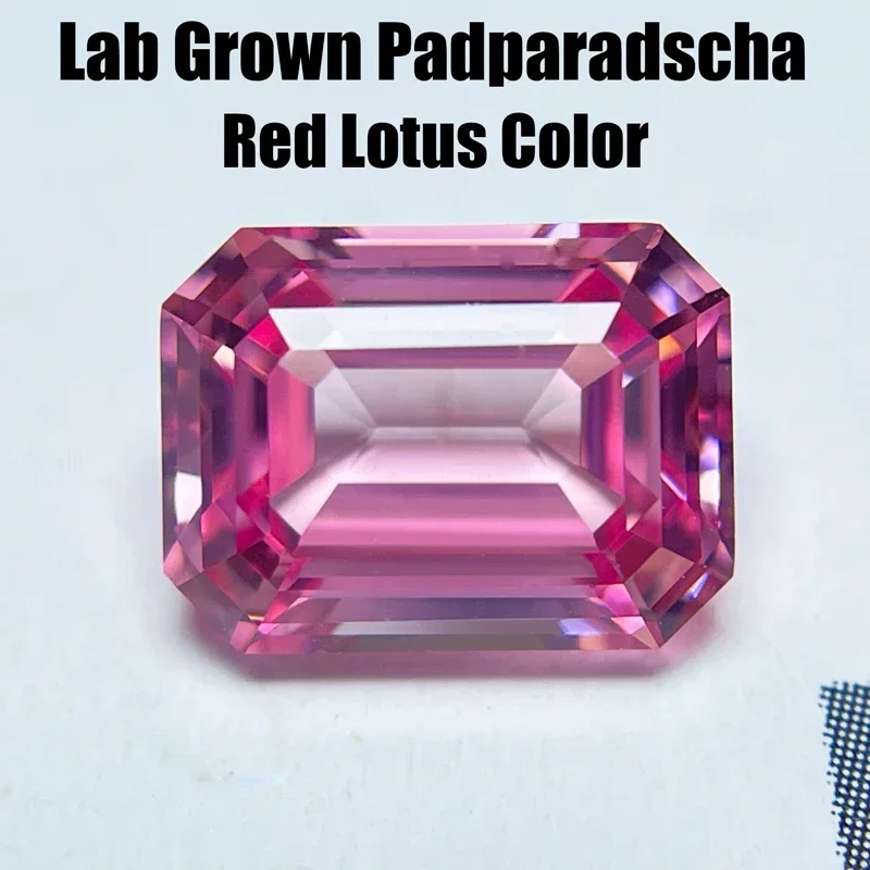 TOP Lab Grown Padparadscha Red Lotus Color Emerald Cut VVS1 Selectable AGL Certificate Gemstone Charms DIY Jewelry Making Materi
TOP Lab Grown Padparadscha Red Lotus Color Emerald Cut VVS1 Selectable AGL Certificate Gemstone Charms DIY Jewelry Making Materi