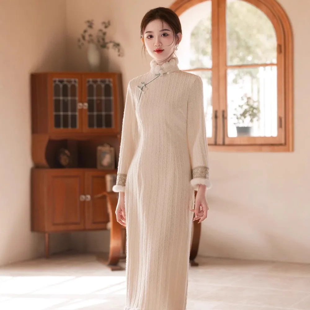 Yourqipao Китайское Cheongsam Winter Qipao 2024, теплое и удобное длинное вечернее платье для женщин
Yourqipao Китайское Cheongsam Winter Qipao 2024, теплое и удобное длинное вечернее платье для женщин