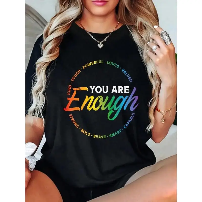 100% Cotton Gay You Are Enough Rainbow Pride Flag Ally LGBTQ Men Women T-Shirt
100% Cotton Gay You Are Enough Rainbow Pride Flag Ally LGBTQ Men Women T-Shirt