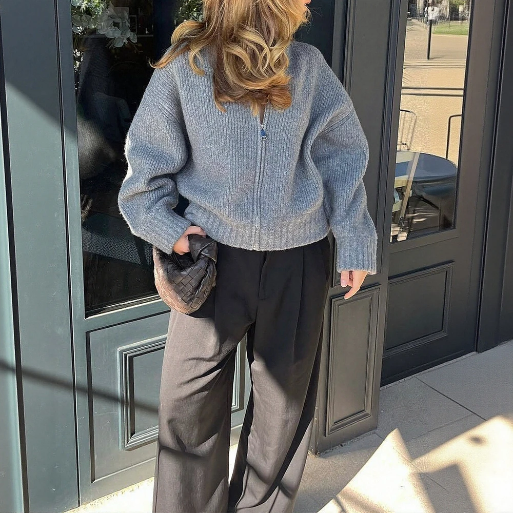 Women's Casual round Neck Cardigan Open Front Knitwear Fitted Long Sleeve Straight Tube No Decoration
Women's Casual round Neck Cardigan Open Front Knitwear Fitted Long Sleeve Straight Tube No Decoration