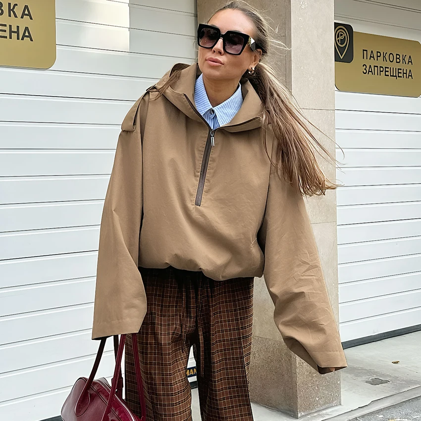 Linad Street Chic хаки толстовка с капюшоном на молнии женская осенняя мода пальто с длинными рукавами женские 2025 однотонная свободная верхняя одежда женская
Linad Street Chic хаки толстовка с капюшоном на молнии женская осенняя мода пальто с длинными рукавами женские 2025 однотонная свободная верхняя одежда женская