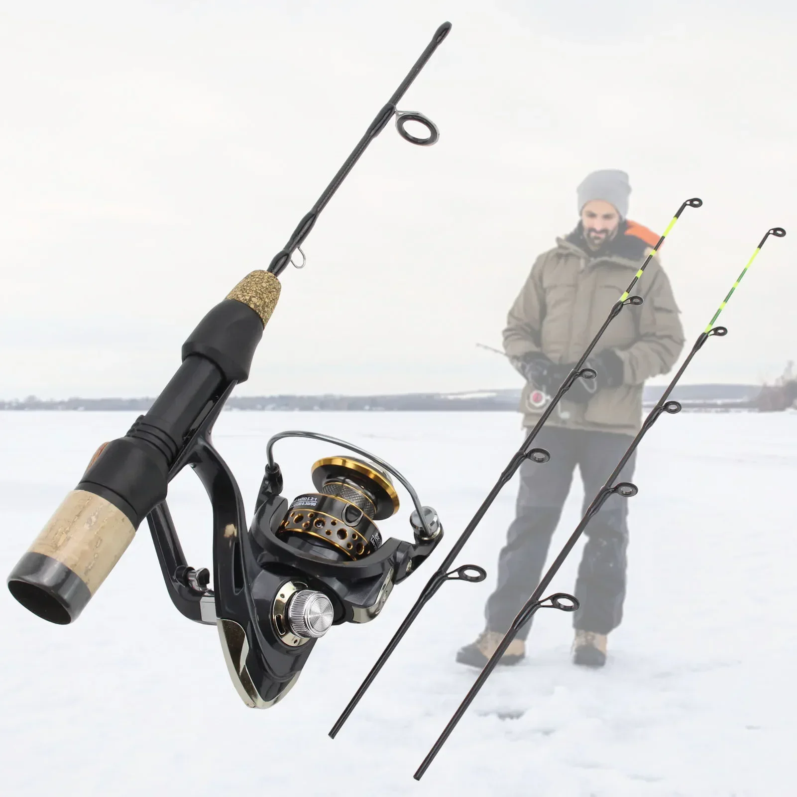 60cm Ice Fishing Rod With Reel Portable Light Folded Pole Carbon Fiber River Shrimp Fishing Pole Winter Fishing Tackle Set
60cm Ice Fishing Rod With Reel Portable Light Folded Pole Carbon Fiber River Shrimp Fishing Pole Winter Fishing Tackle Set