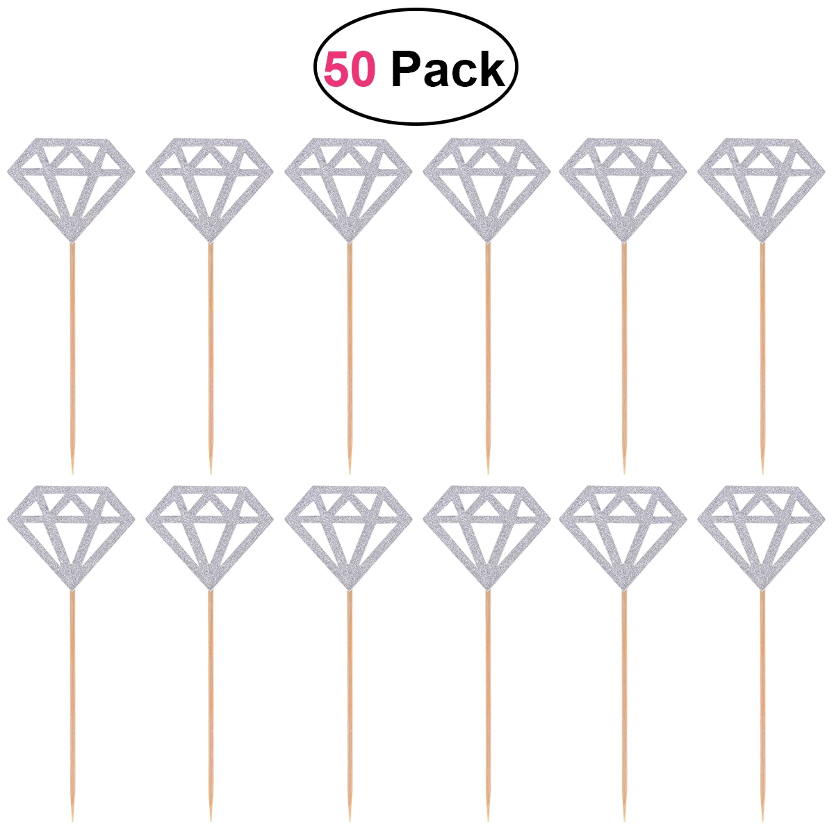 Glitter Diamond Cake Toppers Bamboo Sticks Reusable Wedding Cake Decorations Dessert Accessories
Glitter Diamond Cake Toppers Bamboo Sticks Reusable Wedding Cake Decorations Dessert Accessories