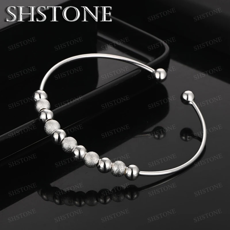 925 Sterling Silver Beads Bangle Fashion Trend Jewelry For Men Women Valentine's Day Wedding Party Gift Accessories
925 Sterling Silver Beads Bangle Fashion Trend Jewelry For Men Women Valentine's Day Wedding Party Gift Accessories