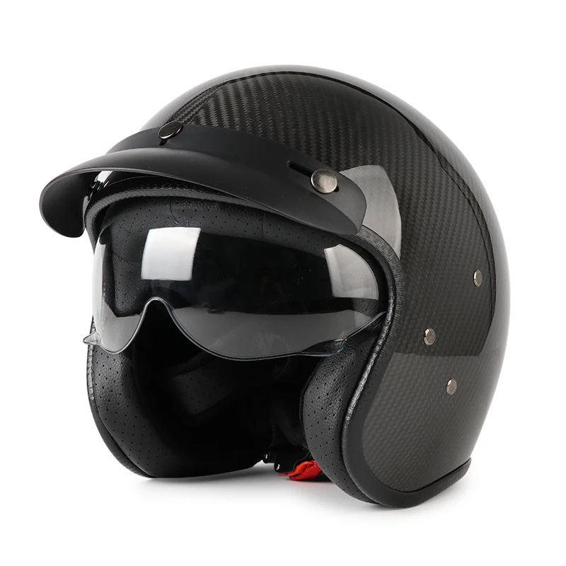 Vintage Carbon Fiber Three-quarters Helmet for Men 3C Motorcycle Cruise Helmet for Women Summer Motorcycle Half-helmet
Vintage Carbon Fiber Three-quarters Helmet for Men 3C Motorcycle Cruise Helmet for Women Summer Motorcycle Half-helmet