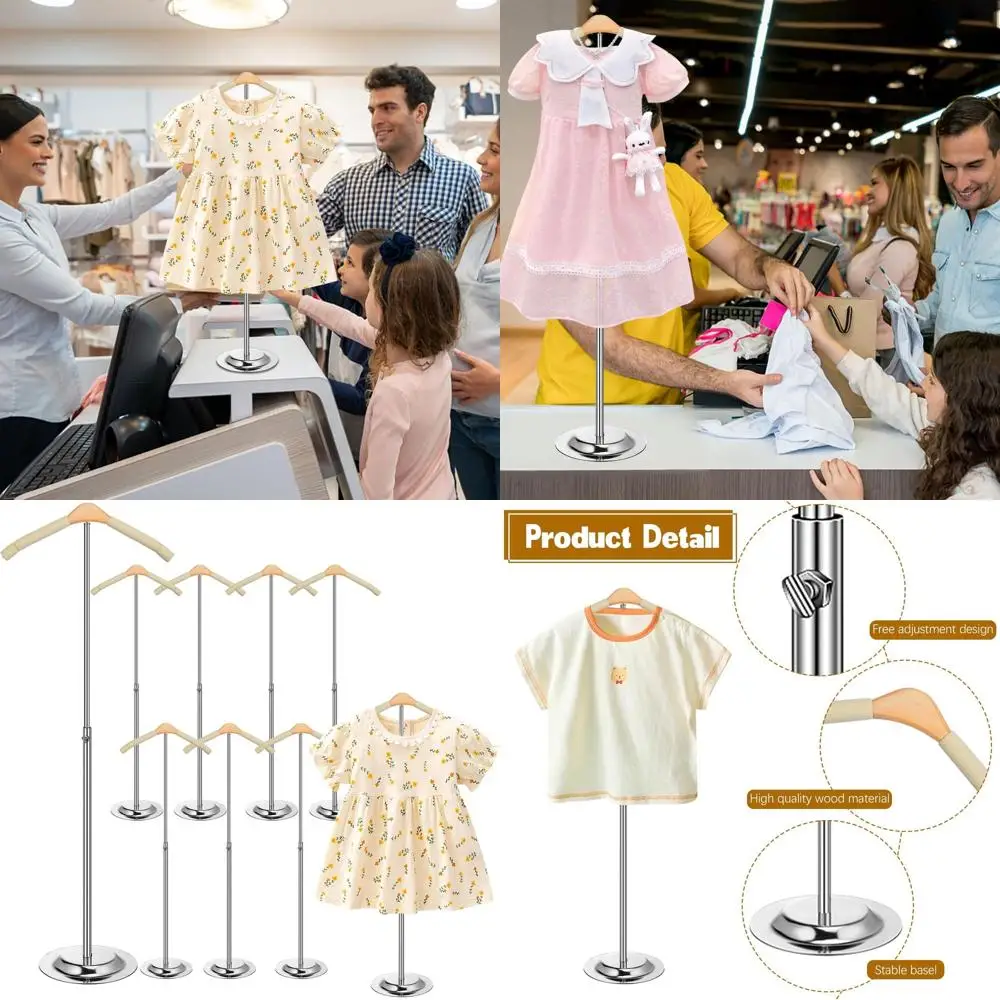 Регулируемая подставка для детских футболок, портативная стойка для одежды, высота 16-27,9, подходит для розничного использования
Регулируемая подставка для детских футболок, портативная стойка для одежды, высота 16-27,9, подходит для розничного использования