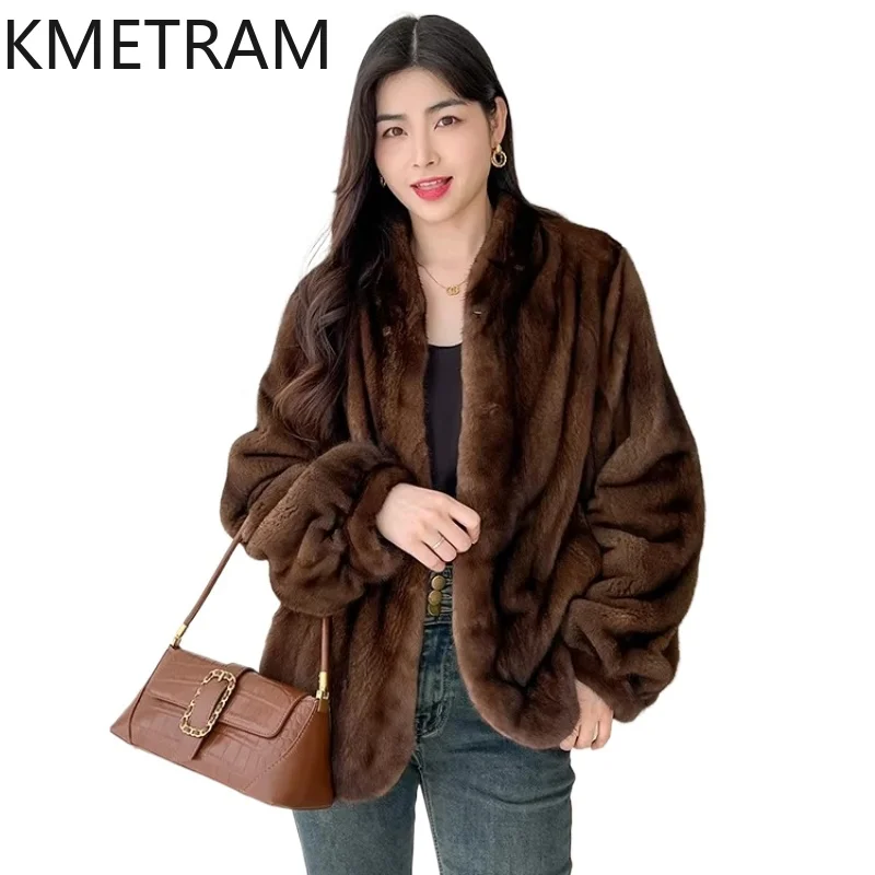 KMETRAM 100% Natural Whole Mink Fur Jacket Woman High Quality Short Real Mink Fur Coat Winter Outerwears Women Clothing 2026
KMETRAM 100% Natural Whole Mink Fur Jacket Woman High Quality Short Real Mink Fur Coat Winter Outerwears Women Clothing 2026