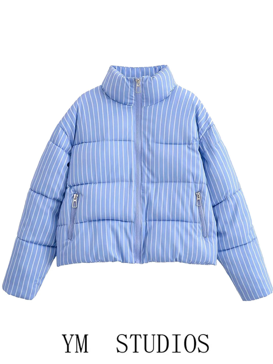 Women's Retro Collar Thiened Cotton Jaet ort Loose Bread Sle Striped Outerwear Zipper Closure Long Sve Winter Coat
Women's Retro Collar Thiened Cotton Jaet ort Loose Bread Sle Striped Outerwear Zipper Closure Long Sve Winter Coat