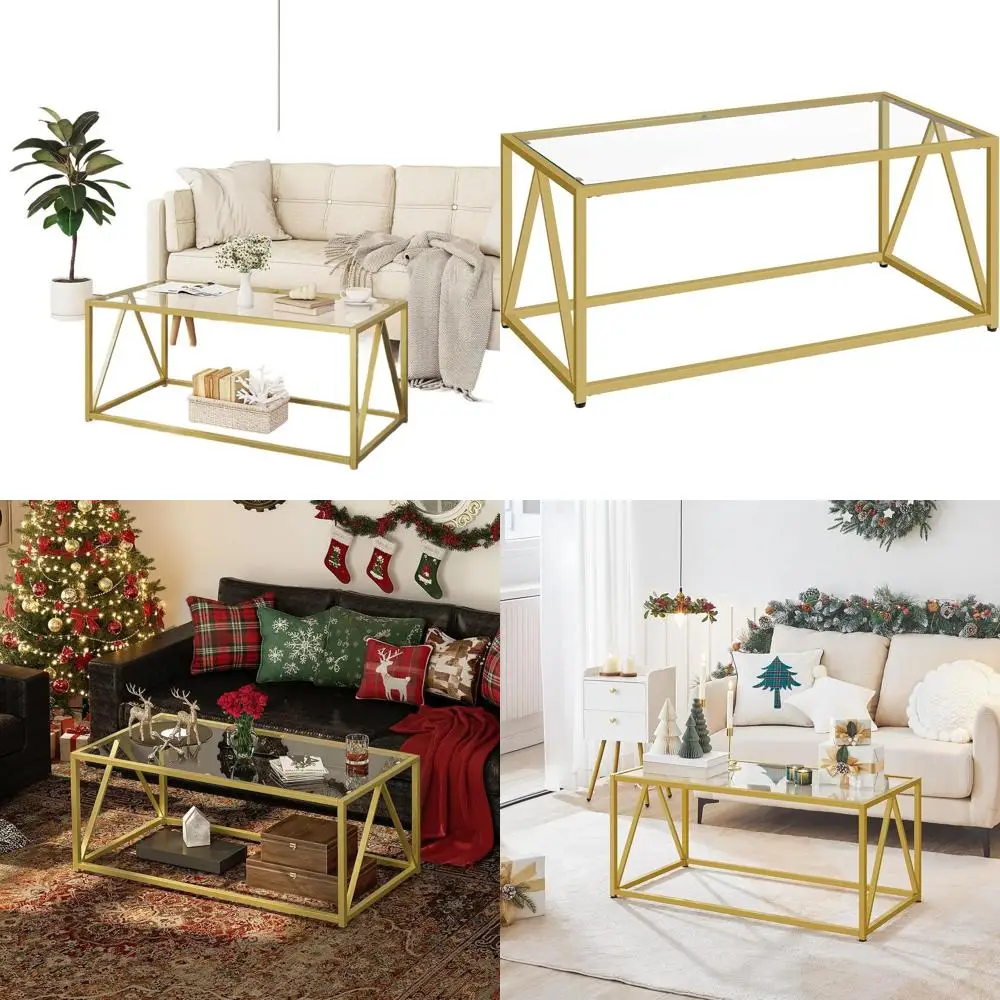 Современный журнальный столик из золотистого стекла для гостиных, одноярусный, подходит для квартир и офисов, 39.4x19.7x17.7, простая сборка
Современный журнальный столик из золотистого стекла для гостиных, одноярусный, подходит для квартир и офисов, 39.4x19.7x17.7, простая сборка