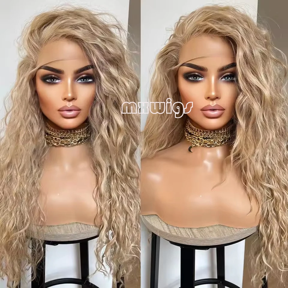MXWIG Synthetic HairAsh Blonde Water Curly Glueless 13X4 Lace Front Wig For Black Women Preplucked Long Daily Fiber Cosplay
MXWIG Synthetic HairAsh Blonde Water Curly Glueless 13X4 Lace Front Wig For Black Women Preplucked Long Daily Fiber Cosplay
