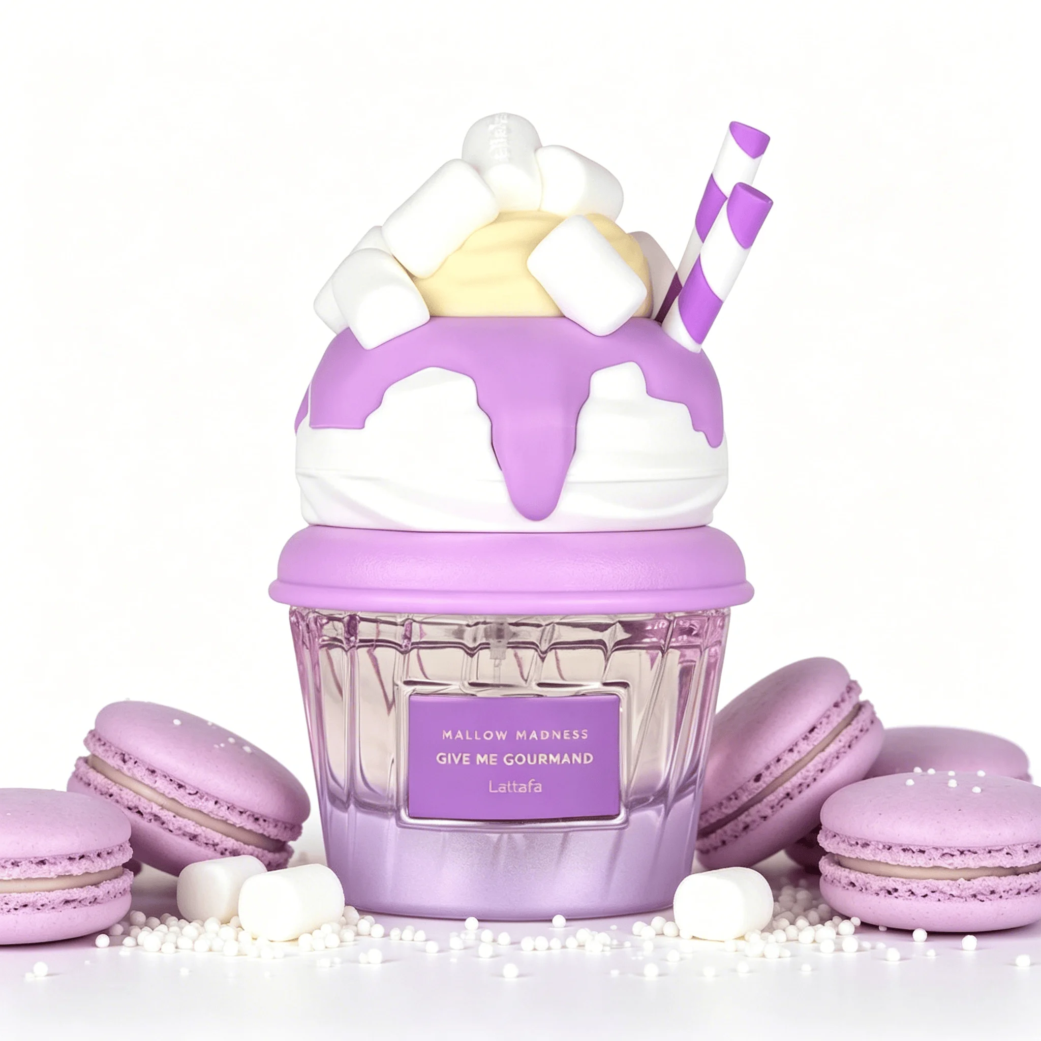 YARA LATTAFA Mallow Madness Give Me Gourmand Eau de Parfum Long Lasting Sweet Fluffy Marshmallow Vanilla Dessert Fragrance Women Perfume Cute 3D Marshmallow Cream Cup Bottle Purple Pastel Gourmand Scent Birthday Holiday Gift for Ladies
YARA LATTAFA Mallow Madness Give Me Gourmand Eau de Parfum Long Lasting Sweet Fluffy Marshmallow Vanilla Dessert Fragrance Women Perfume Cute 3D Marshmallow Cream Cup Bottle Purple Pastel Gourmand Scent Birthday Holiday Gift for Ladies