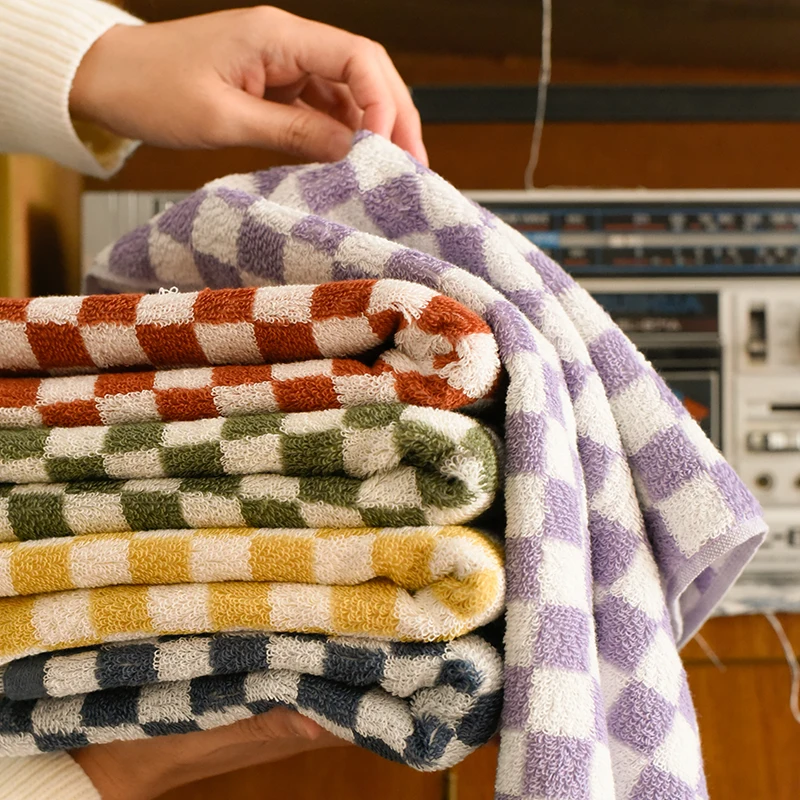 Retro Checkerboard Towel Cotton Women's Face Wash Household Bath Towel Set Cotton Face Towel Men's Thickened Adult Soft Absorben
Retro Checkerboard Towel Cotton Women's Face Wash Household Bath Towel Set Cotton Face Towel Men's Thickened Adult Soft Absorben