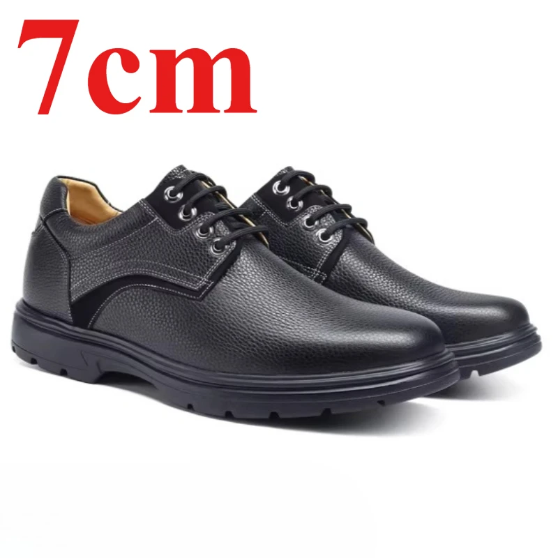 Genuine Leather Men's Dress Dad Shoes 7cm Elevator Shoes Business Breathable Comfortable Height Increasing Wedding Derby Shoes
Genuine Leather Men's Dress Dad Shoes 7cm Elevator Shoes Business Breathable Comfortable Height Increasing Wedding Derby Shoes