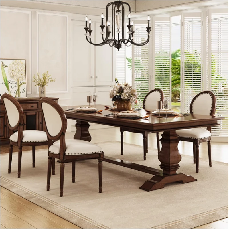 !@Light Luxury Retro Home Design Long Rectangle Wood Restaurant Table 6 Seater Wooden Dinning Table Set
!@Light Luxury Retro Home Design Long Rectangle Wood Restaurant Table 6 Seater Wooden Dinning Table Set