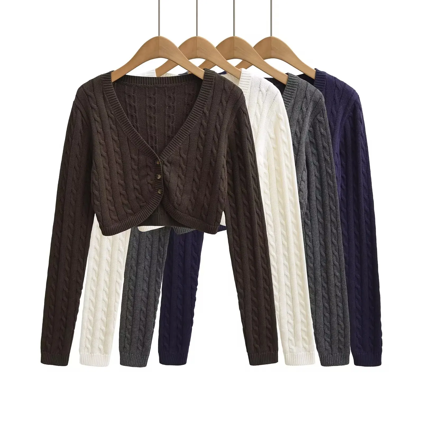 Slim Fit Short Knitted Sweater Irregular Long Sleeve Sweet Style Casual Women's Outerwear Button up Cardigan Spicy Girl Style
Slim Fit Short Knitted Sweater Irregular Long Sleeve Sweet Style Casual Women's Outerwear Button up Cardigan Spicy Girl Style