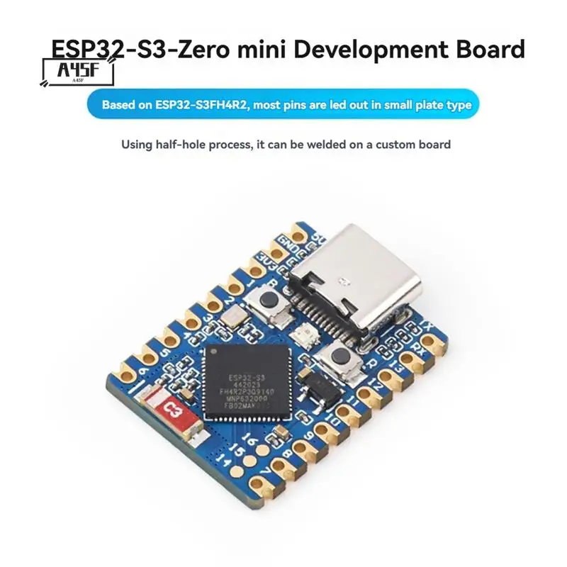 A45F-ESP32-S3 Zero Mini Development Kit, 240Mhz Microcontroller, BT 5.0 Mini Development Board, Ideal For Iot Projects
A45F-ESP32-S3 Zero Mini Development Kit, 240Mhz Microcontroller, BT 5.0 Mini Development Board, Ideal For Iot Projects
