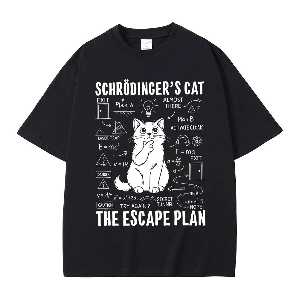 Schrodinger Cat Lovers Funny Meme Novelty T-Shirts Men's and Women's Heavyweight cotton Fashion Tops Oversized Clothing
Schrodinger Cat Lovers Funny Meme Novelty T-Shirts Men's and Women's Heavyweight cotton Fashion Tops Oversized Clothing