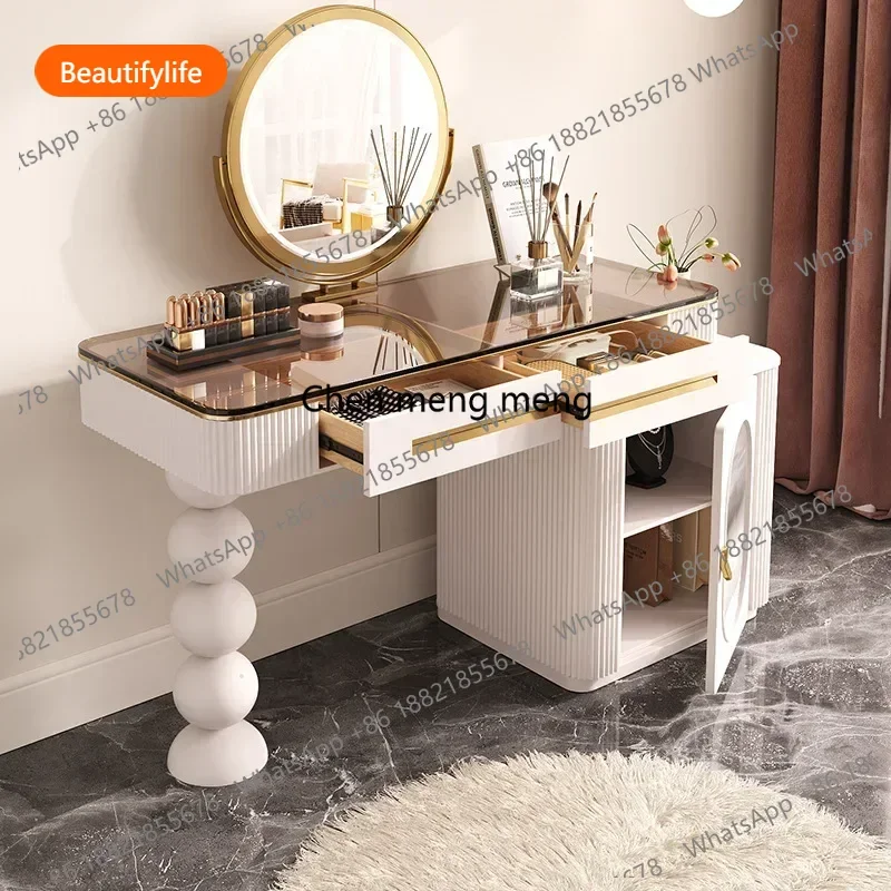 a44 Luxury Makeup Dressing Table Mirror Apartment Organizer Dresser Chest LED Light Dressing Table Vanity Charm Coiffeuse Furnit
a44 Luxury Makeup Dressing Table Mirror Apartment Organizer Dresser Chest LED Light Dressing Table Vanity Charm Coiffeuse Furnit