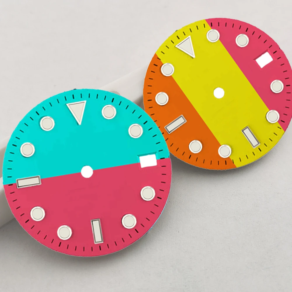 Diver's watch dial 28.5mm Watch Dial nh35 Dial Color-blocked dial nh35 Watch Face Fit NH35/36/china nh35 Watch Parts
Diver's watch dial 28.5mm Watch Dial nh35 Dial Color-blocked dial nh35 Watch Face Fit NH35/36/china nh35 Watch Parts
