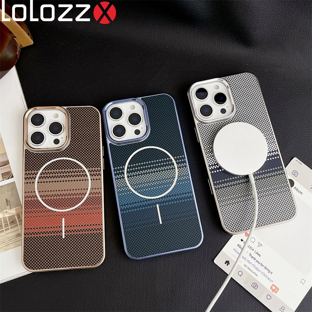 Kevlar Colorful for Magsafe Carbon Fiber Phone Case for iPhone 13 16 15 14 Pro Max Wireless Charging Hard Ultra Thin PC Cover
Kevlar Colorful for Magsafe Carbon Fiber Phone Case for iPhone 13 16 15 14 Pro Max Wireless Charging Hard Ultra Thin PC Cover