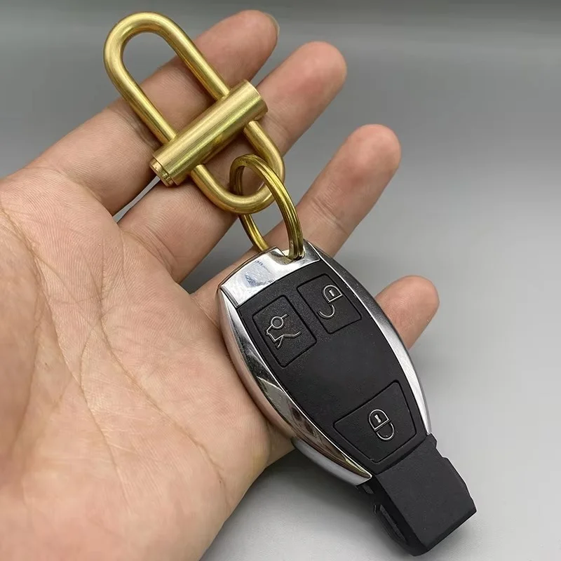 Brass Handmade Keychain Luban Lock Fashion Men's Car Waist Hang Personalized Creative Car Keychain Bag pendant EDC Tool DIY
Brass Handmade Keychain Luban Lock Fashion Men's Car Waist Hang Personalized Creative Car Keychain Bag pendant EDC Tool DIY