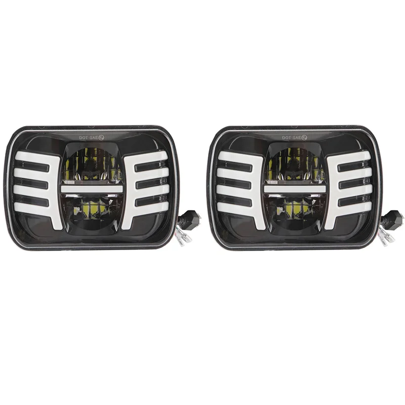 2Pcs 5X7 Inch LED Headlight 7X6 LED Sealed Head Light Lamp With High Low For Jeep YJ Cherokee XJ
2Pcs 5X7 Inch LED Headlight 7X6 LED Sealed Head Light Lamp With High Low For Jeep YJ Cherokee XJ