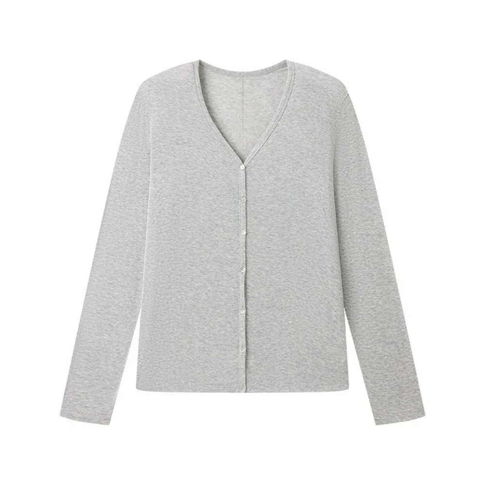 Breathable Lyocell Women's Cardigan Round Neck Slim Knitwear Thin Button Cardigan Basic Shirt Stripe Long Sleeve Top Gifts
Breathable Lyocell Women's Cardigan Round Neck Slim Knitwear Thin Button Cardigan Basic Shirt Stripe Long Sleeve Top Gifts