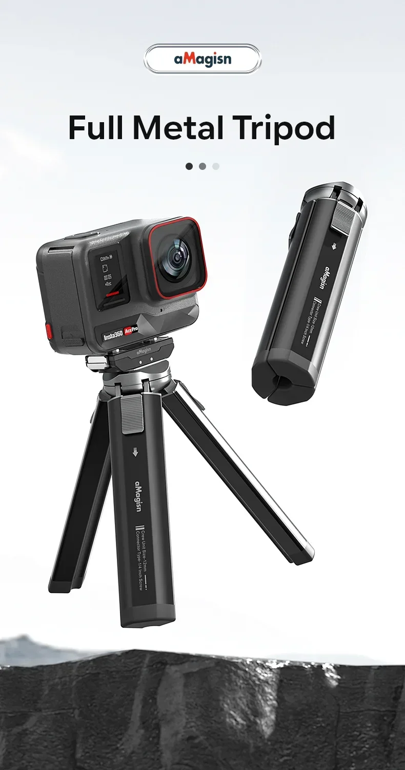 1/4 Stainless Steel Screw Metal Desktop Tripod Mini Full Metal Tripod Protective For Sports Cameras/Phones Accessories
1/4 Stainless Steel Screw Metal Desktop Tripod Mini Full Metal Tripod Protective For Sports Cameras/Phones Accessories