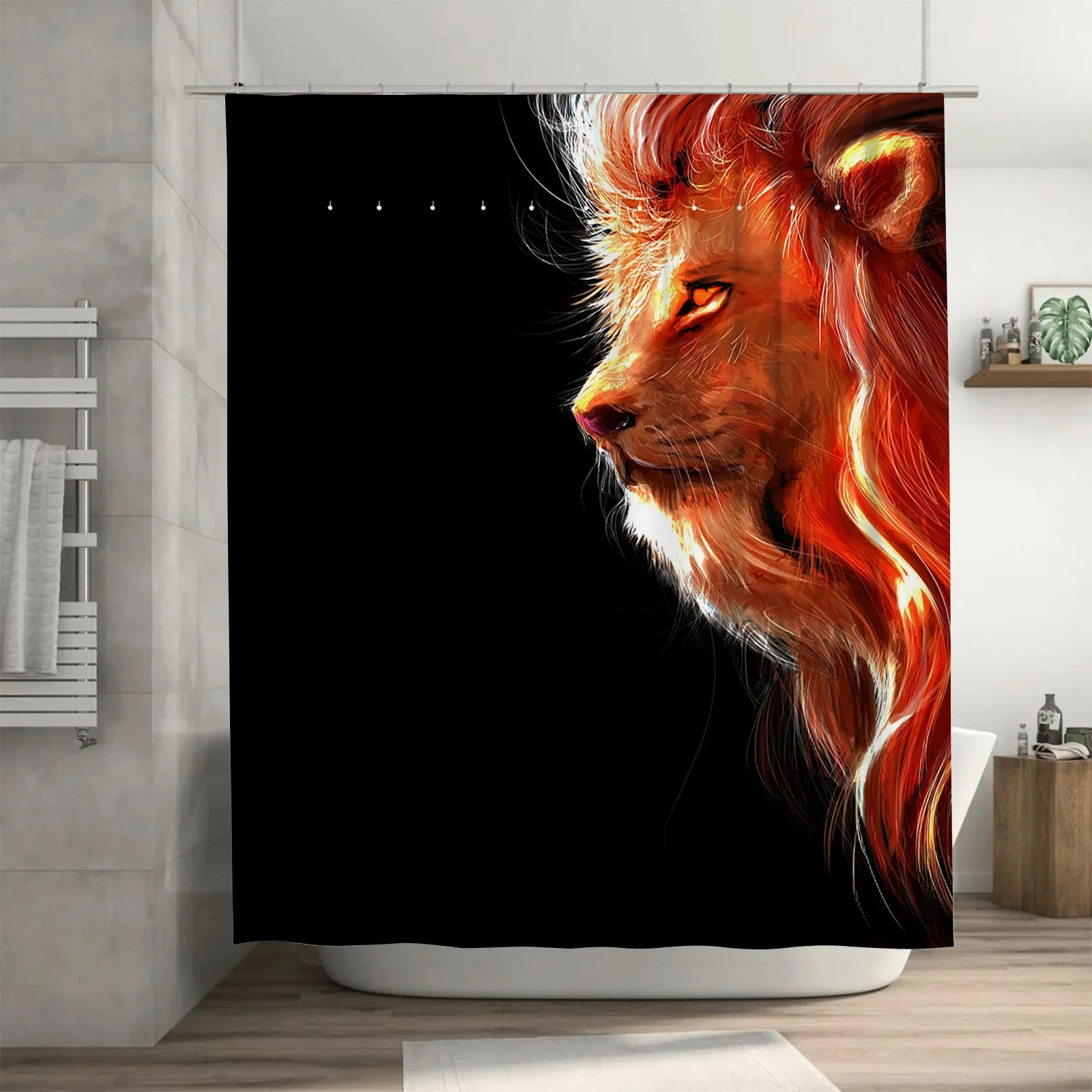 Водонепроницаемая занавеска для душа с дизайном Majestic Lion, термостойкая, можно стирать в машине, непрозрачная, 180x180 см
Водонепроницаемая занавеска для душа с дизайном Majestic Lion, термостойкая, можно стирать в машине, непрозрачная, 180x180 см