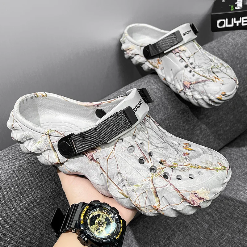 Мужские летние уличные нескользящие сандалии и шлепанцы с закрытым носком на толстой износостойкой подошве, универсальные для пляжа
Мужские летние уличные нескользящие сандалии и шлепанцы с закрытым носком на толстой износостойкой подошве, универсальные для пляжа