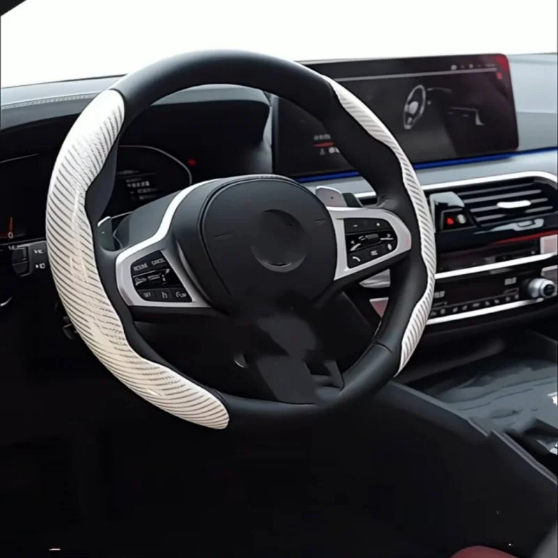 Automotive universal card style carbon fiber steering wheel cover, dynamic and fashionable, suitable For Opel car
Automotive universal card style carbon fiber steering wheel cover, dynamic and fashionable, suitable For Opel car